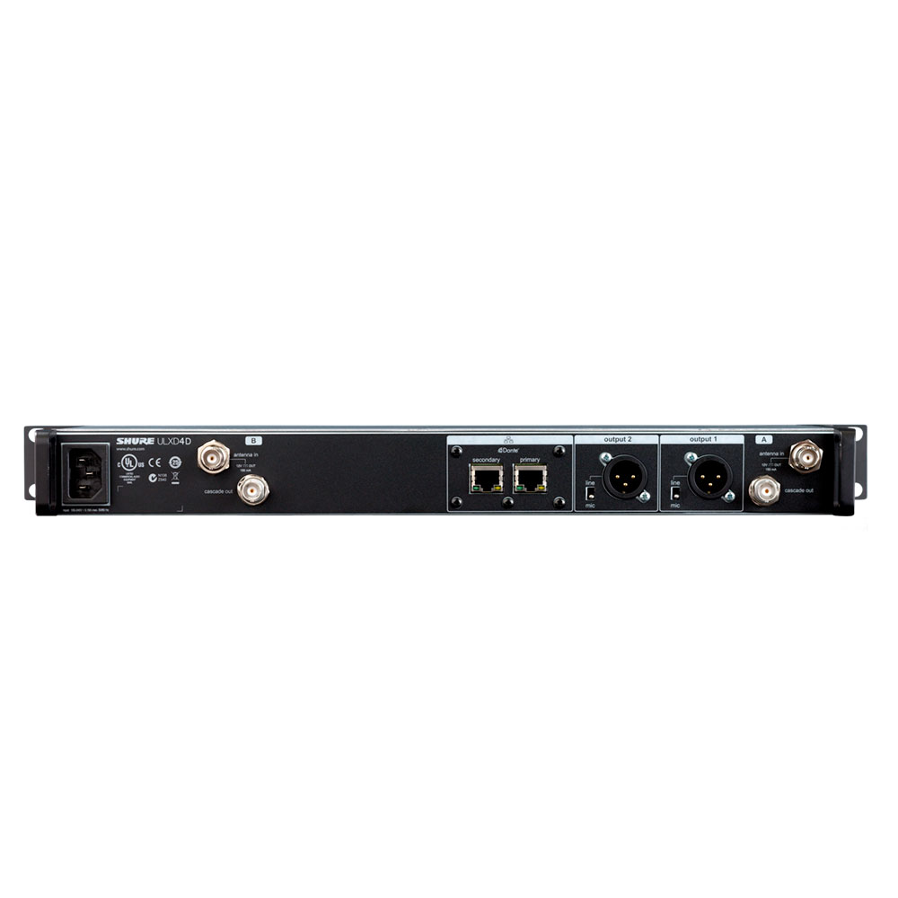Shure ULXD4D Receptor Inalámbrico digital de Doble Canal - Imagen 2