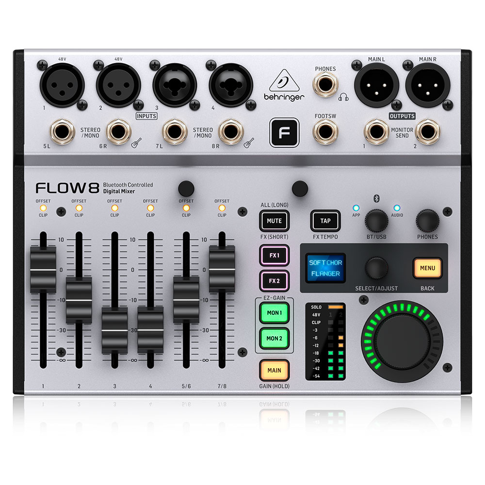 Behringer FLOW 8 Mezclador Digital de 8 Entradas con Bluetooth