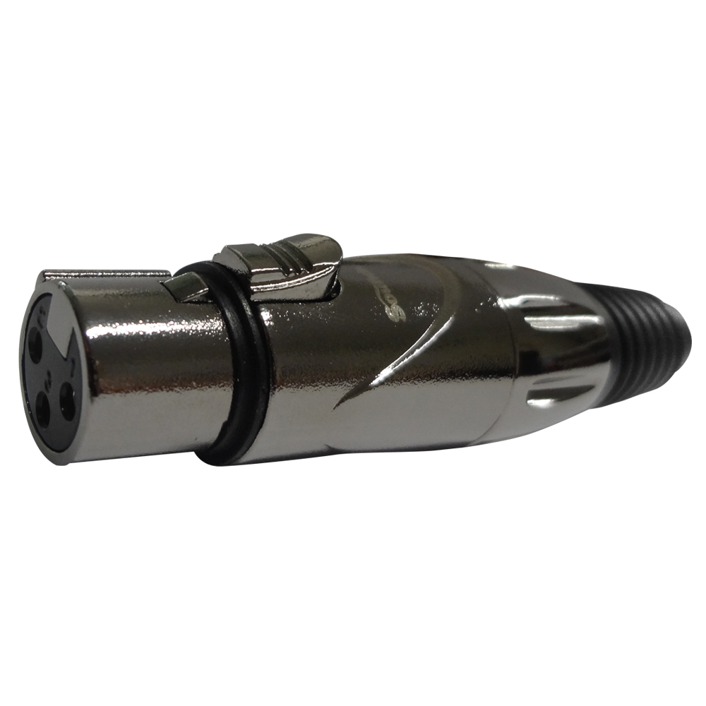 CX3F006(3P) Jack canon metal light black "SOUNDKING"