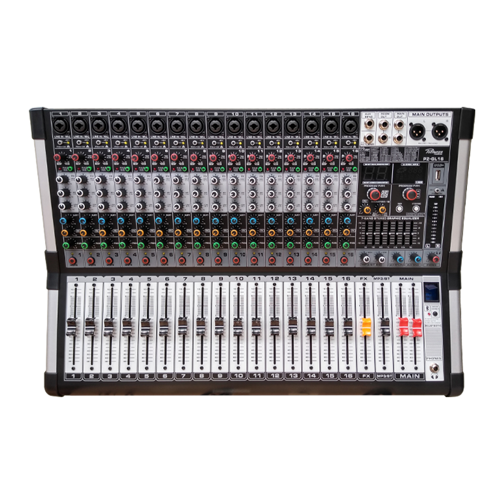 PZ-GL16 Consola 12 canales 99DSP con USB y BT "POTTENZA PREMIUM"