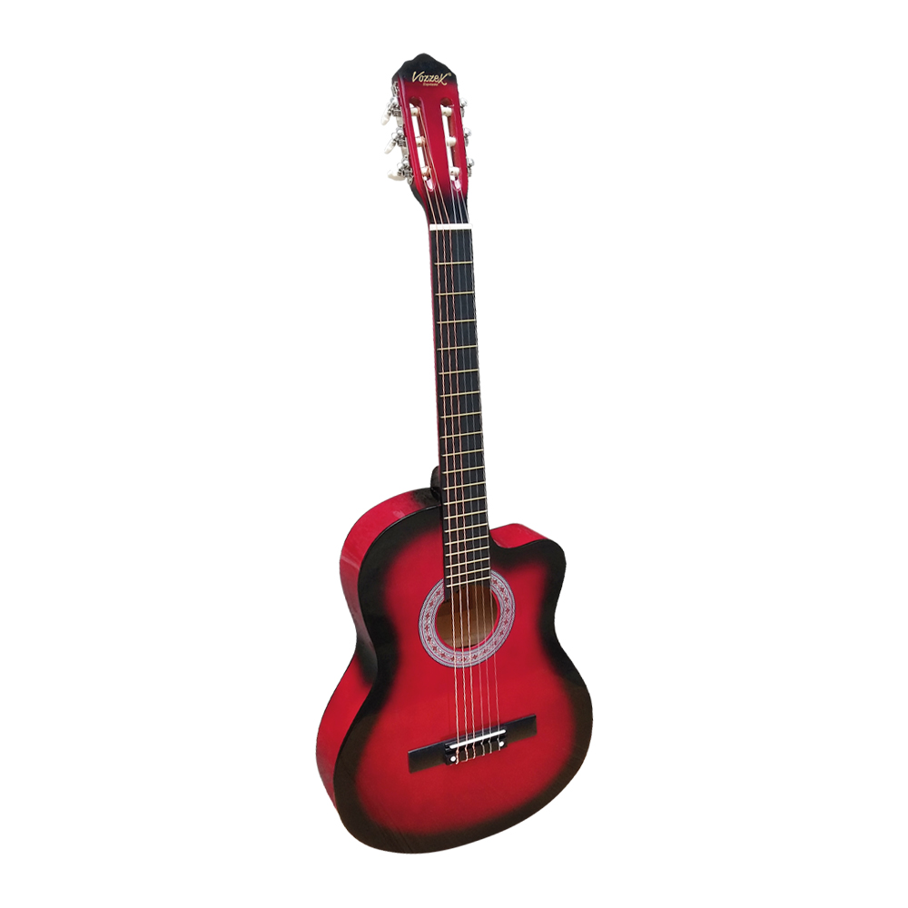 VZ-851/39RDCF Guitarra acústica c/cor. rojo 39″ c/funda c/var. calibre «VOZZEX»