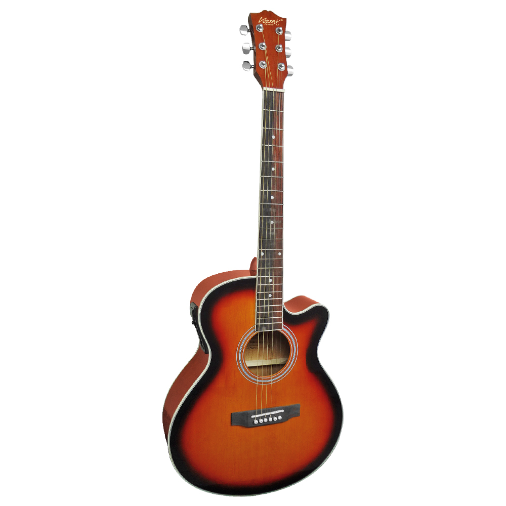 VZ-W024C/SB-EQF GUITARRA ELECTROACUSTICA"VOZZEX"SUNBURST40" CON FUNDA